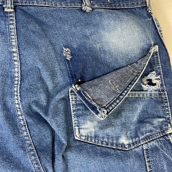Carter’s Carpenter Jeans Vtg 1960s-70s, Distressed & Worn 40x32 “Watch the Wear” - Picture 9 of 16